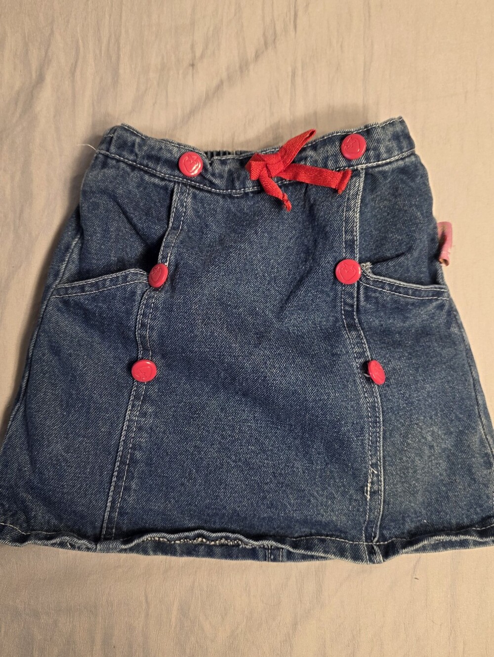 Rare! Strawberry Shortcake Vintage Girls Denim Skort